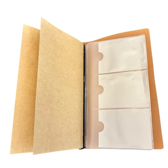 Travelers Notebook Journal Refillable Faux Leather A3 Zodiac Gemini Yellow - Picture 6 of 7